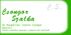 csongor szalka business card